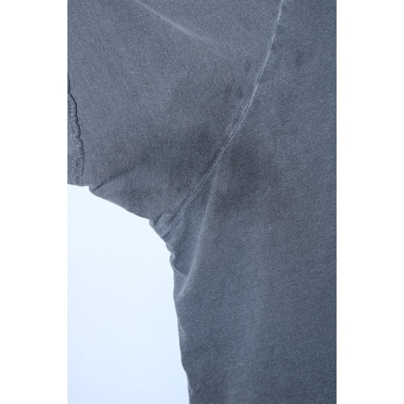 Clare V. Women's Large Gray Yellow Round Neck T-Shirt - Picture 5 of 14